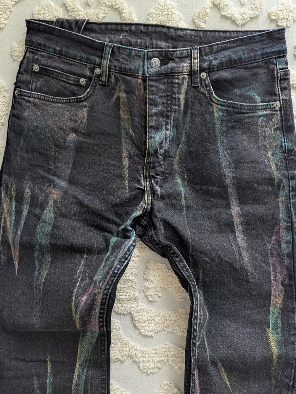 Ksubi Chitch Pink Refrakt Black Wash Jeans Streetwear Designer Denim 34 - Picture 8 of 14